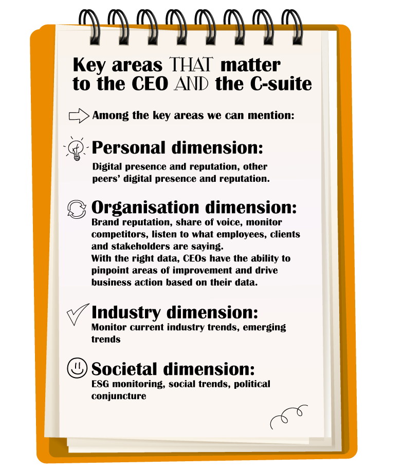 CEO dashboard - Key areas of interest